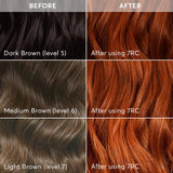 Madison Reed Radiant Hair Color Kit, Light Red Copper for 100% Gray Coverage, Ammonia-Free, 7RC Carrara Crimson, Permanent Hair Dye, Pack of 2