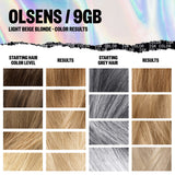 IGK Permanent Color Kit OLSENS - Light Beige Blonde 9GB | Easy Application + Strengthen + Shine | Vegan + Cruelty Free + Ammonia Free | 4.75 Oz