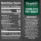 Campbell’s Cooking Sauces, Tavern Style Pot Roast, 13 Oz Pouch (Case of 6)