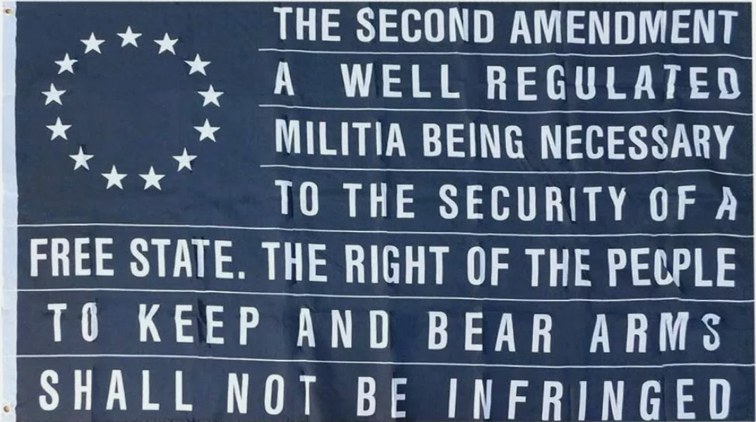 The 2nd Second Amendment A Well Regulated Militia Betsy Ross Flag 3x5 Trump