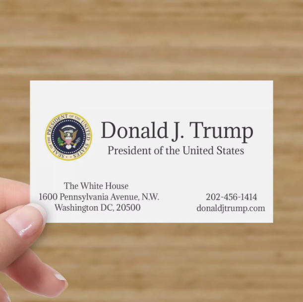 10 President Donald J. Trump Business Cards - Glossy & Strong!