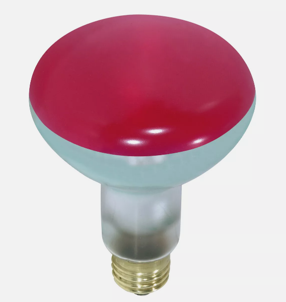 Satco S3240 RED Reflector Bulb 75W Watt BR30 Medium E26 Base Dimmable 120V