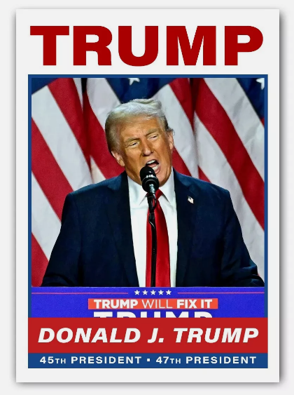 Donald Trump Victory Speech 2024 Election Night Custom Presidential Trading Card