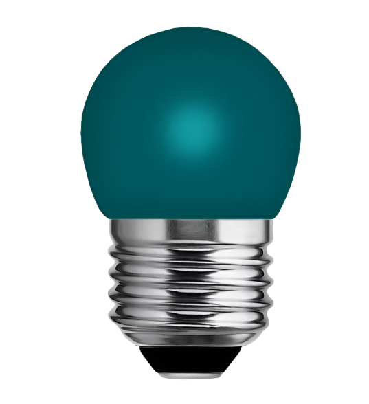 Satco S9163 Ceramic GREEN LED 1.2W =11W Globe S11 Non-Dimmable 120V Medium E26