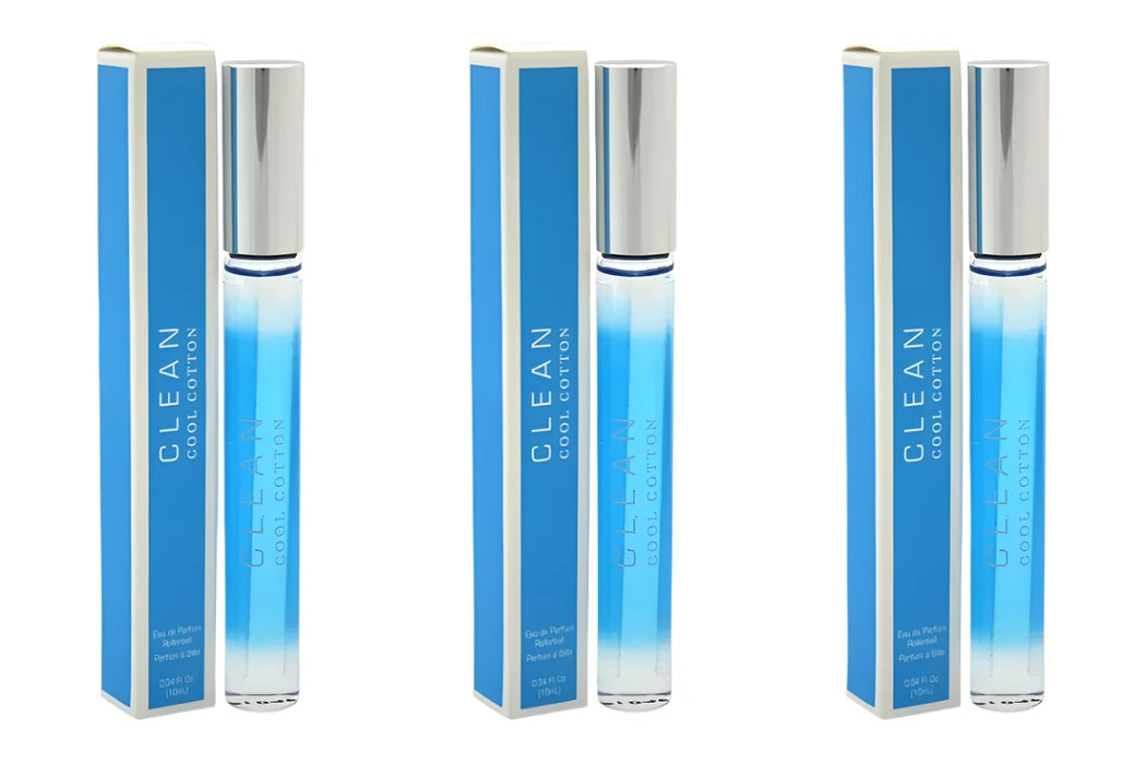 3 Clean COOL COTTON EDP Rollerball .34oz Ea WOMENS PERFUME