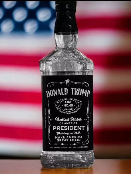 Trump 2024 Gift Donald Trump JD Bottle Label FJB *THE ORIGINAL LABEL*