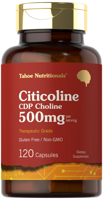 Citicoline Supplements 500mg | 120 Capsules | CDP Choline | Non-GMO, Gluten Free | by Carlyle