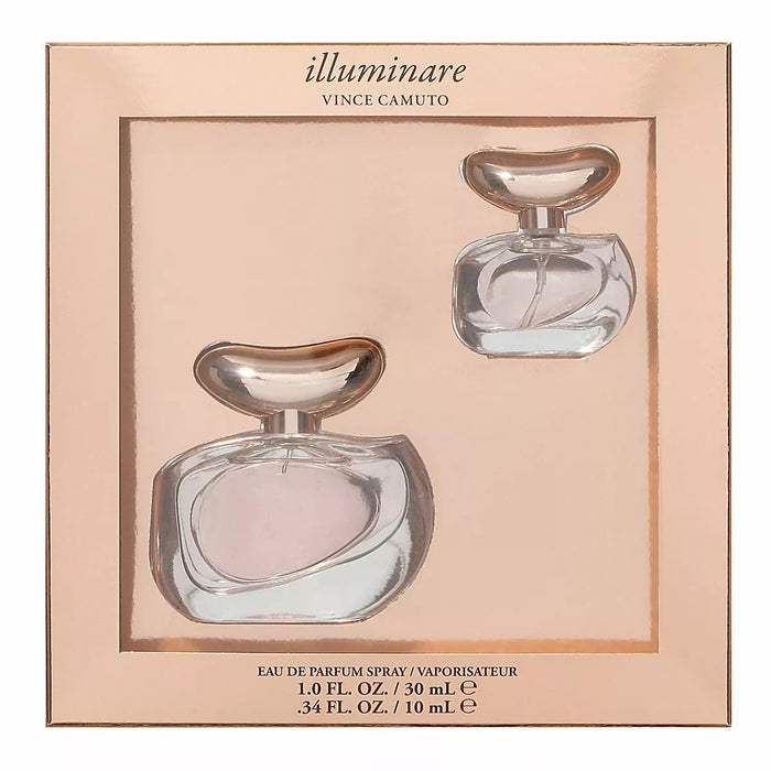 VINCE CAMUTO Illumunare EDP Perfume Womens Spray 2pc Gift Set 1oz & .34oz