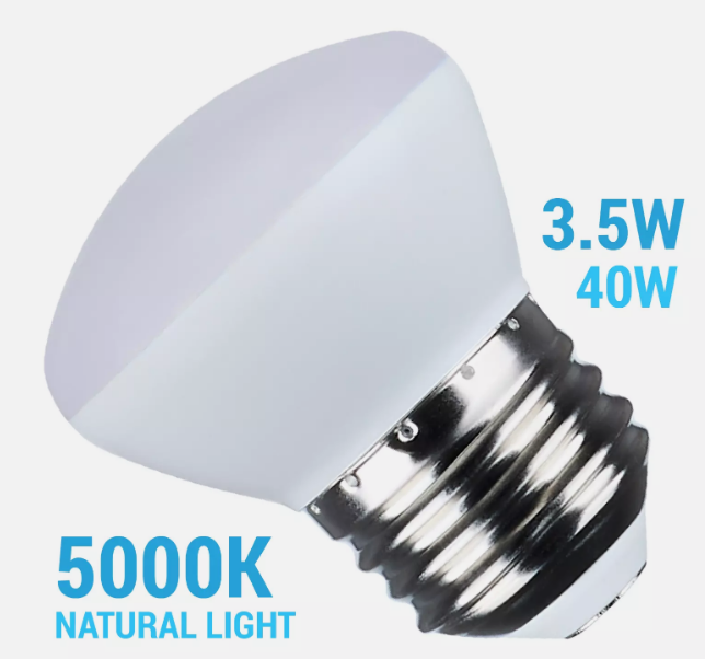 Satco LED 120V 3.5W =40W R14 Frost Medium E26 Dimmable 5000K Natural Light