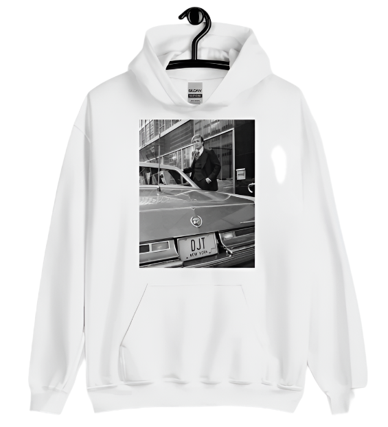 Introducing the "DJT Donald Trump Old School Pic" Hoodie! - White (M)