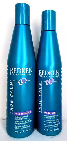 REDKEN TRUE CALM CHILL SHAMPOO 10.1 oz Ease Up Conditioner 8.5 oz 2pc Combo