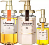 &honey Deep Moist 3-Piece Set [Shampoo Treatment Hair Oil] Flower Honey Fragrance