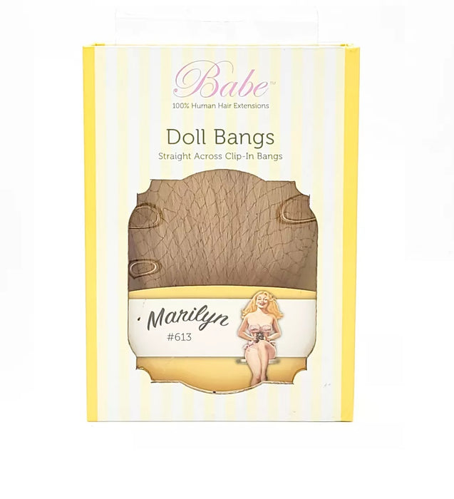 BABE Doll Bangs Straight Across Clip in Bangs #6 Daisy 100% Human Hair
