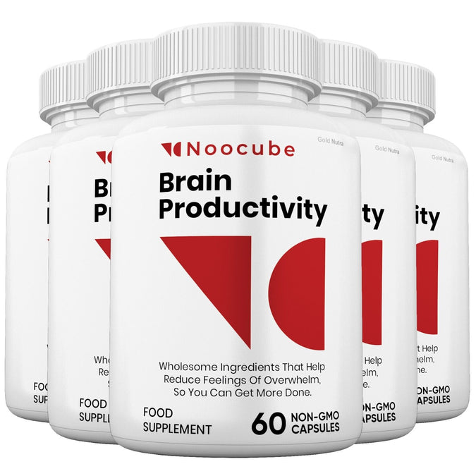 (5 pack) Noocubes Brain Productivity Pills, Cognitive & Memory, Premium Formula