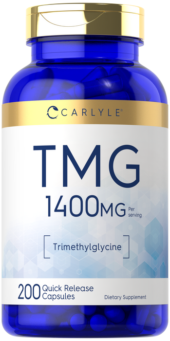 CARLYLE TMG 1400mg | 200 Caplets | Trimethylglycine | Non-GMO Gluten