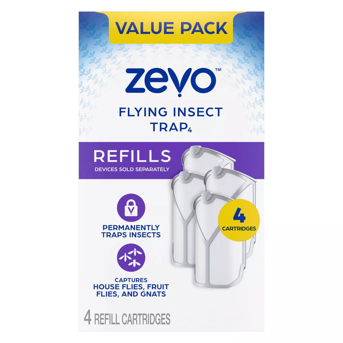 ZEVO Flying Insect Trap Refills – 4 Cartridges