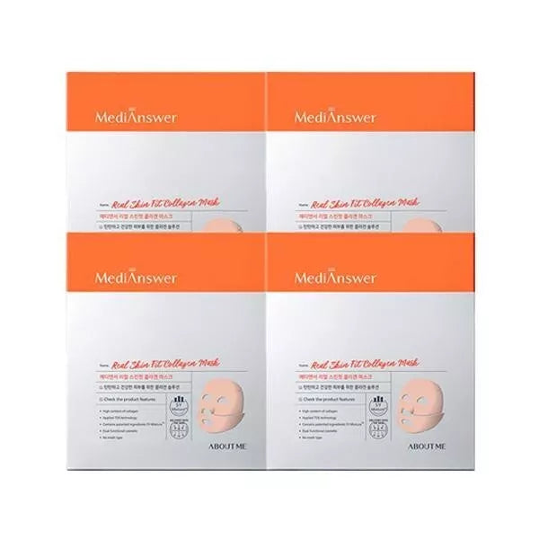 MediAnswer Real Skin Fit Collagen Mask 4pcs