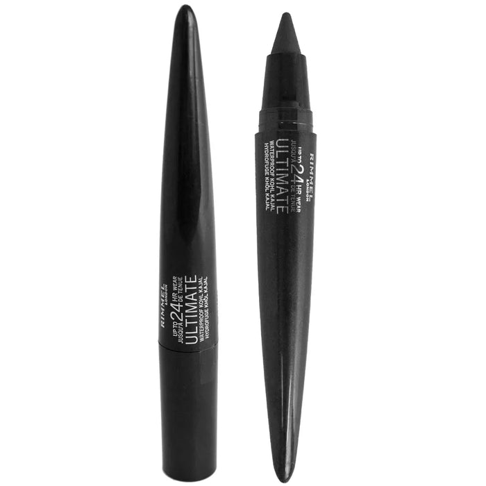 Rimmel London Ultimate Kohl Kajal Waterproof Eyeliner - 001 Black Obsidian Eyeliner Women 0.04 oz