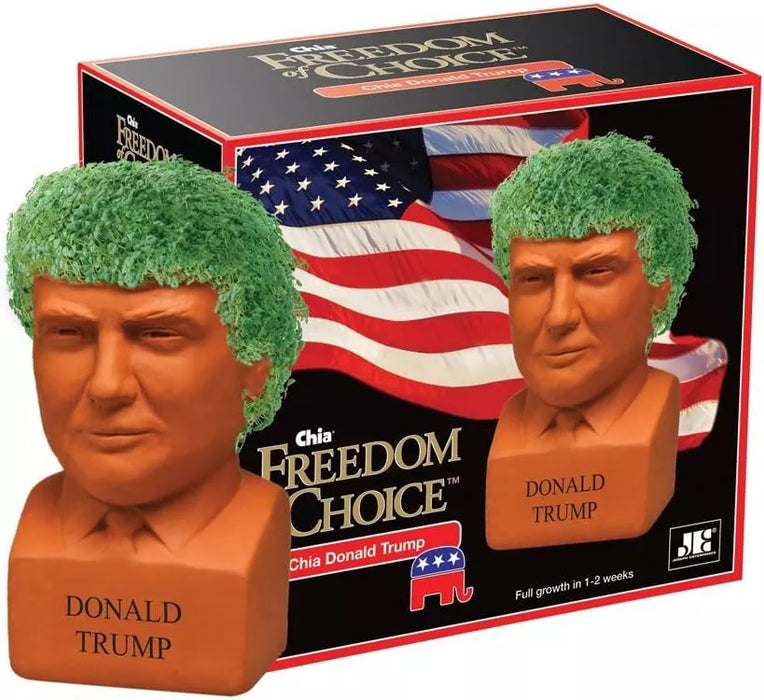 Chia Pet Planter President Donald Trump Christmas Man Cave Gag Gift Collectible