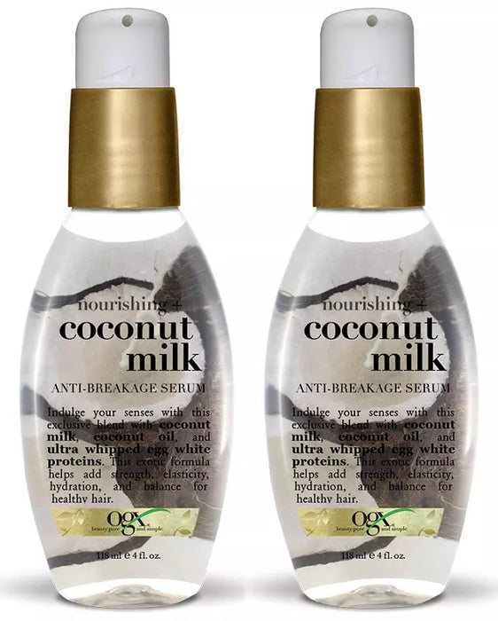 OGX Nourishing + Coconut Milk Anti-Breakage Serum, 4 Fl Oz