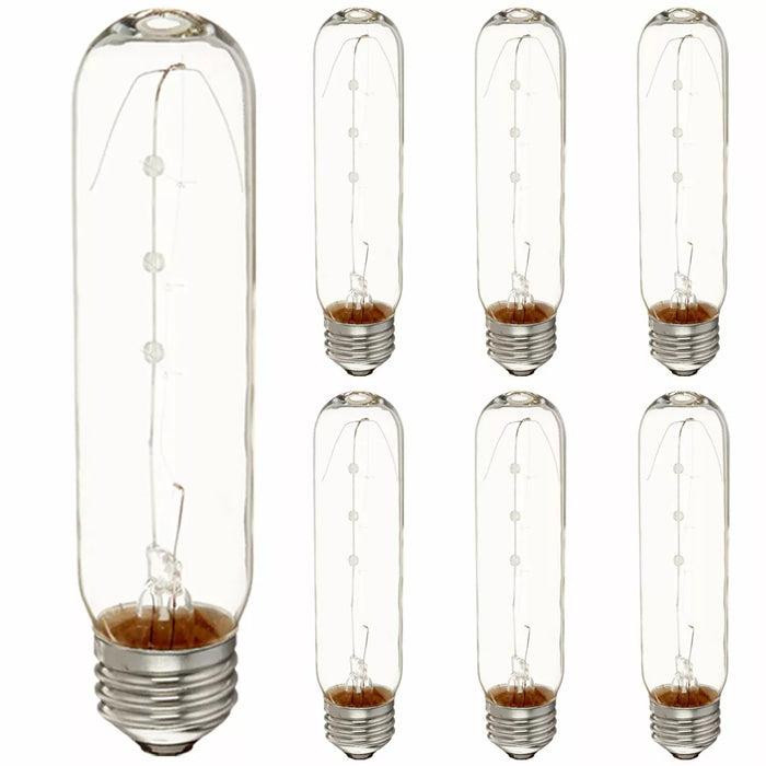 Sylvania T10 Tubular Clear Light Bulb 15W Warm White E26 6 Pack