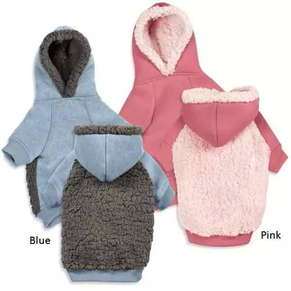 Casual Canine Cozy Warm Fleece Hoodies for Dogs - Dog Sweater / Coat / Jacket