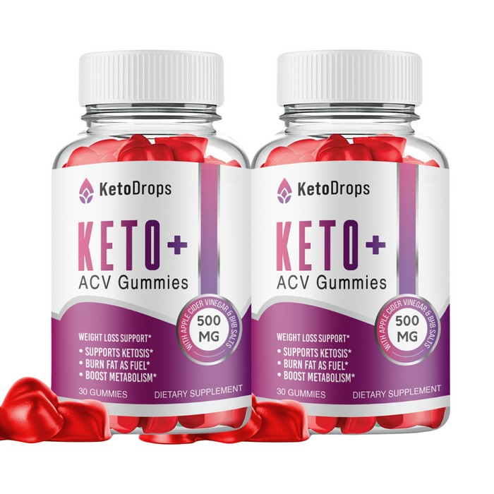 2-Pack KetoDrops Keto Gummies -KetoDrops ACV Gummies for Weight Loss-120 Gummies