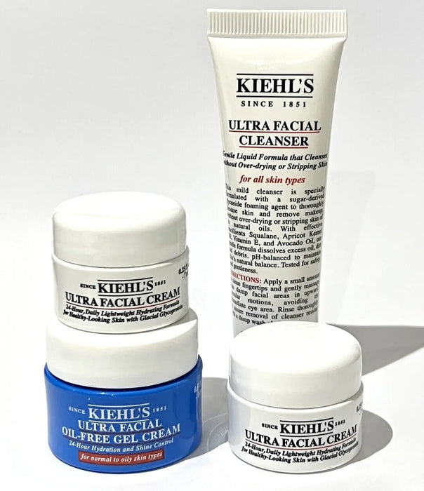 KIEHL'S Ultra Facial Travel Set Cleanser & Facial Cream & Gel Cream Travel Size