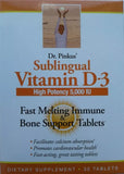 DR. NEWTON'S Sublingual Vitamin D3 by Dr. Pinkus' High Potency 5,000 IU 30 Tablets