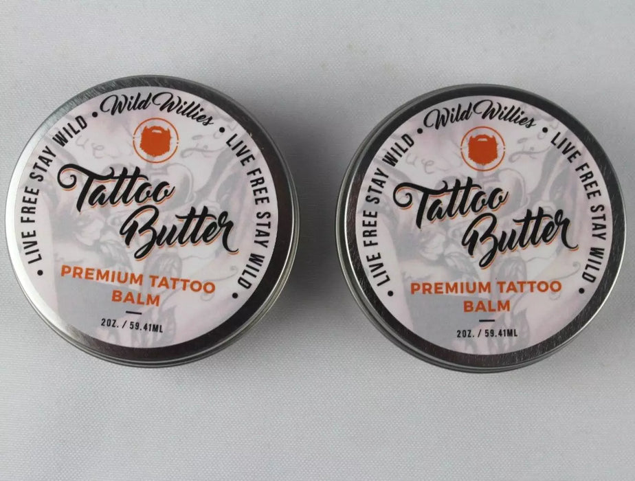 2 PACK Wild Willies Tattoo Butter Balm Aftercare Soothing Healing Ointment 2oz