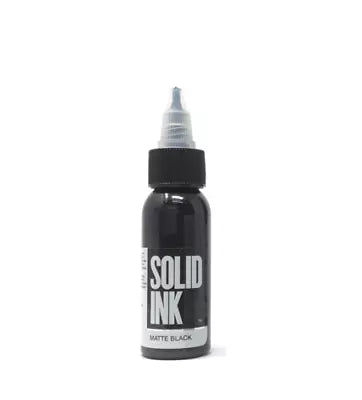 SOLID INK Tattoo Ink Opaque Deep Matte Black Color 1oz Bottle Original