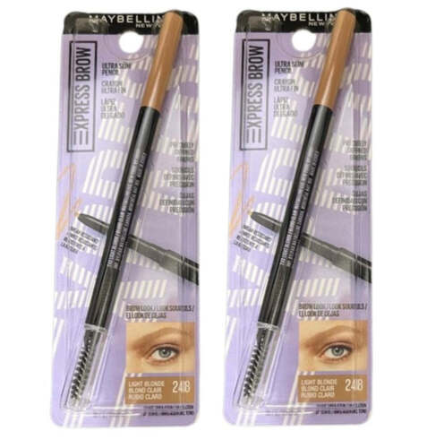 MAYBELLINE Brow Ultra Slim Defining Eyebrow Pencil Light Blonde 0.003oz - Pack of 2