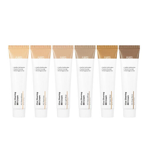 PURITO Cica Clearing BB Cream #21 Light Beige 1 fl.oz / 30ml, Vegan bb cream, tinted