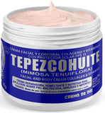 DEL INDIO PAPAGO Facial Day Skin Cream with Tepezcohuite 60g Small - Corporal Colageno Y Vitamina E - Hydrates the Skin