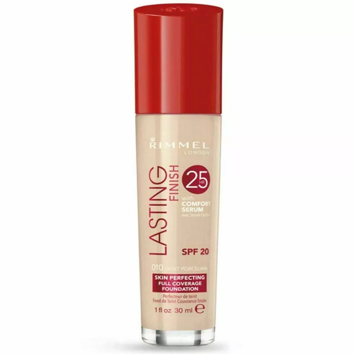 Rimmel Skin perfecting Full Coverage Lasting Finish 25hrs Foundation *NEW&Sealed (010 Light Porcelain)