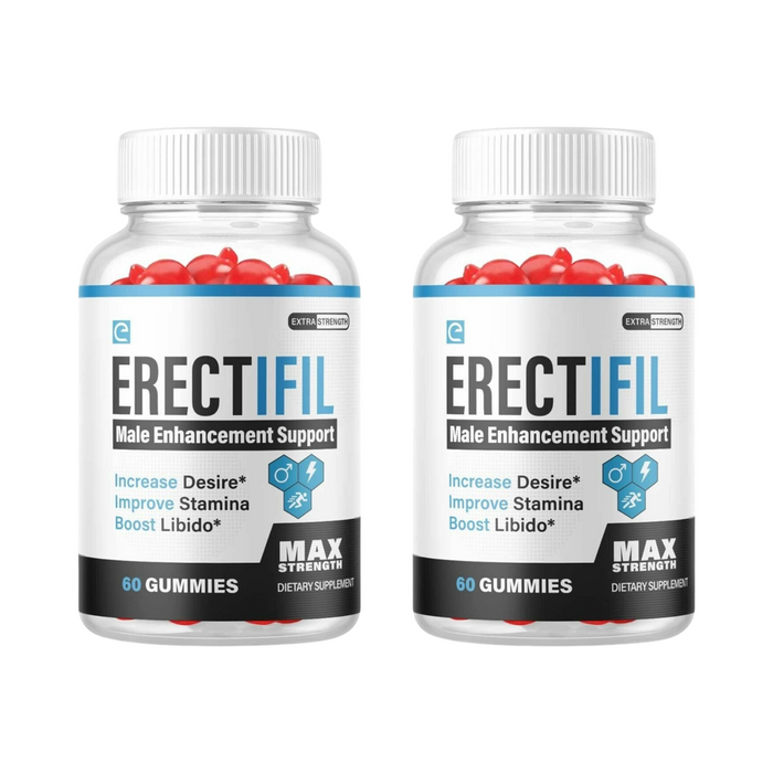 2-Pack Erectifil Gummies - All Natural Support For Men -120 Gummies