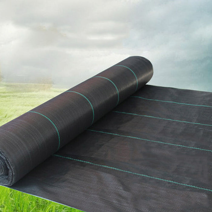Heavy Duty Weed Barrier Fabric Woven Earthmat Ground Cover 3.2 Ounce Landscape - Size: 6FT x 300FT