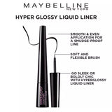 Maybelline Hyper Glossy Liquid Liner Black - 3GM, free shipping