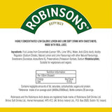 Robinsons Squash'd Lemon & Lime No Added Sugar 66ml (Pack of 4)