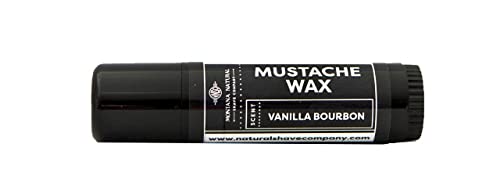 MNSC Vanilla Bourbon Mustache Wax - Medium Hold Balm - All-Natural Beeswax and Plant-Based Oils, Petroleum-Free, Hypoallergenic Ingredients, Handmade in USA