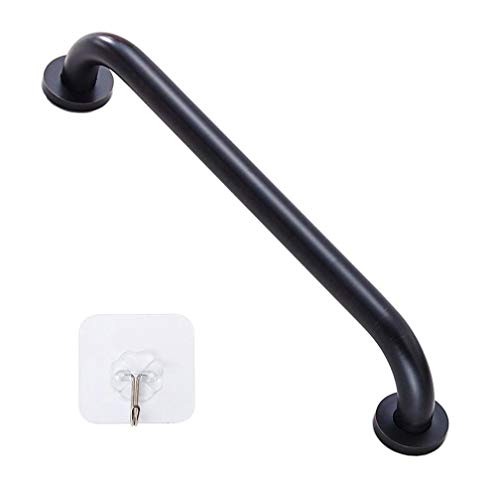 16 Inch Stainless Steel Shower Grab Bar,ZUEXT Oil Rubbed Black Shower Handle,Bathroom Balance Bar,Safety Hand Rail Support Bar for Handicap Elderly Injury,Senior Assist Bar,Wall Concealed Mount Handle