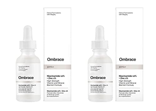 Ombrace [2 Pack] Niacinamide 10% With Zinc 1% 30ml 1 floz Face Serum