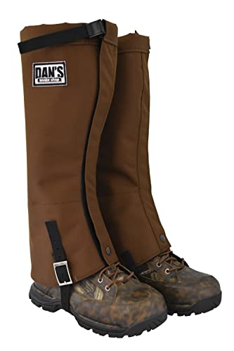 Dan's Hunting Gear, Snake Protector, Briarproof, Waterproof, Leg Gaiters 1000D. Made in U.S.A (Large (18"-20" Calf))