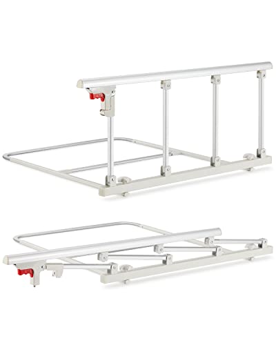 OasisSpace Bed Folding Safety Rail for Elderly Adults, Bed Guards for Seniors, Bed Assist Handle for Preventing Falling Out of Bed, Fit King, Queen, Full, Twin, 38"x16"