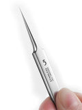 German Ultra-fine No. 5 Cell Pimples Blackhead Clip Tweezers Beauty Salon Special Scraping & Closing Artifact Acne Needle Tool, Silver