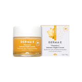 DERMA-E Vitamin C Intense Night Cream – Brightening and Hydrating Facial Skin Renewing Cream – Anti-Aging Overnight Facial Moisturizer 2 oz