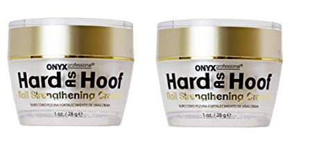 Onyx Professional 2 Pack Hard As Hoof Nail Strengthening Cream with Coconut Scent Nail Strengthener and Nail Growth Cream, 1 Ounce (Pack of 2)