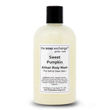 The Soap Exchange Body Wash - Sweet Pumpkin Scent - Hand Crafted 12 fl oz / 354 ml Natural Artisan Liquid Soap for Hand, Face & Body, Shower Gel, Cleanse, Moisturize, & Protect. Made in the USA.