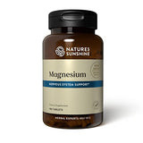 Nature's Sunshine Magnesium, 250 mg, 180 Tablets | Supports Both The Nervous and Structural Systems by Helping Muscles Relax and Maximize Energy Production