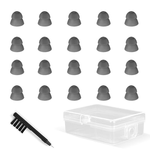 Hearing Aids Domes for Resound Sure Fit RIC RITE and Open Fit BTE Hearing Amplifier Smoky Power Domes with Cleaning Tools and Carry Case Medium Size 10mm 20 Pcs